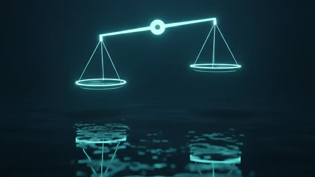 Glowing scale symbolizes choosing the right domain mapping solution for WordPress